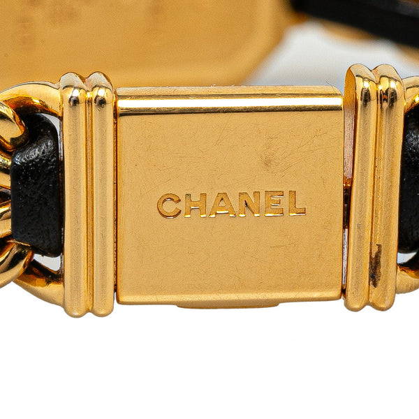 シャネル プルミエール 腕時計 H0001 クオーツ ブラック文字盤 ステンレススチール レザー レディース CHANEL 【中古】
