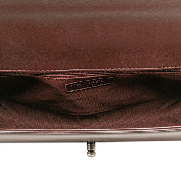 シャネル ボーイシャネル Vステッチ ココマーク チェーン ショルダーバッグ ワインレッド ボルドー ラムスキン レディース CHANEL 【中古】