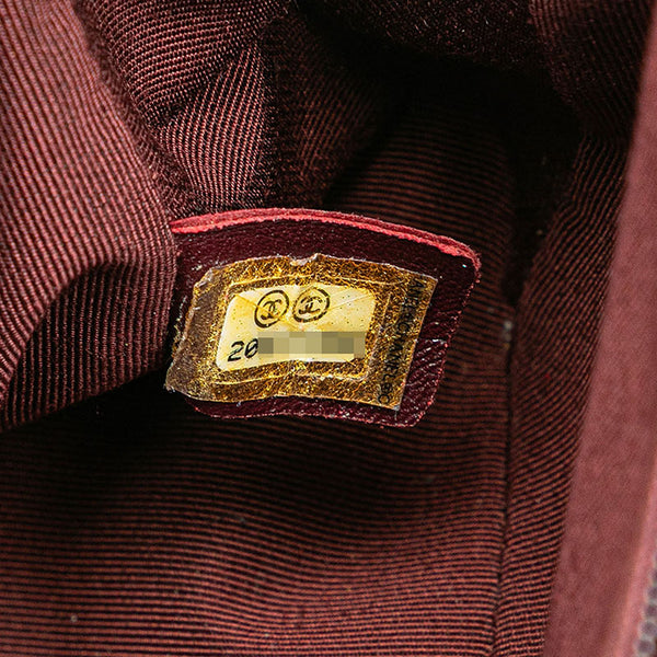 シャネル ボーイシャネル Vステッチ ココマーク チェーン ショルダーバッグ ワインレッド ボルドー ラムスキン レディース CHANEL 【中古】