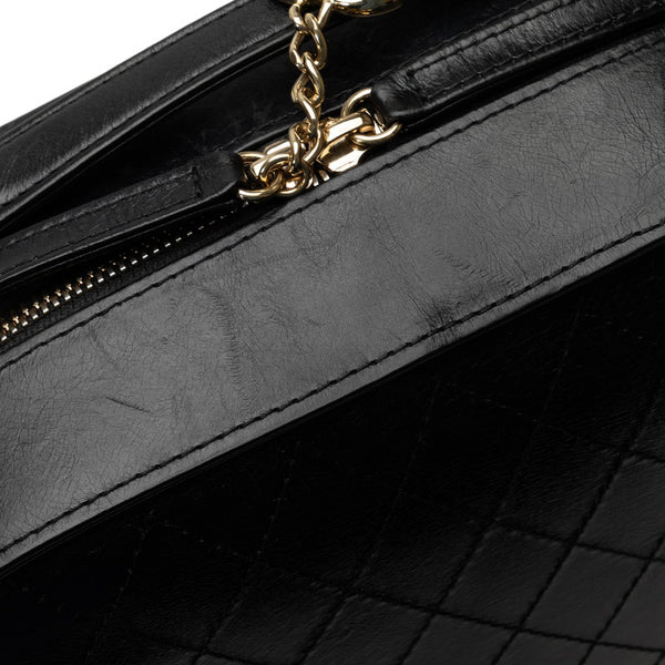 シャネル ビコローレ チェーン ハンドバッグ ショルダーバッグ ブラック ゴールド レザー レディース CHANEL 【中古】