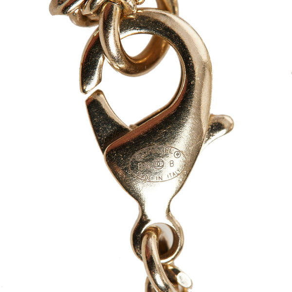 シャネル フェイクパール ココマーク ネックレス ゴールド メッキ レディース CHANEL 【中古】