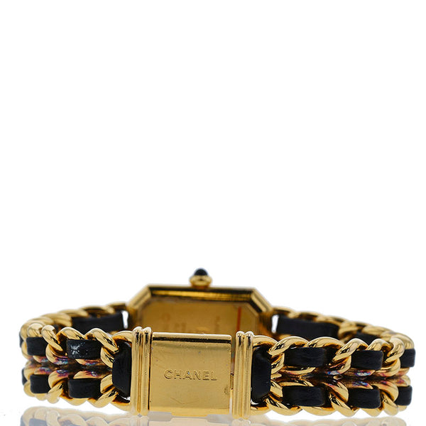 シャネル プルミエール L 腕時計 H0001  クオーツ ブラック文字盤 メッキ レディース CHANEL 【中古】