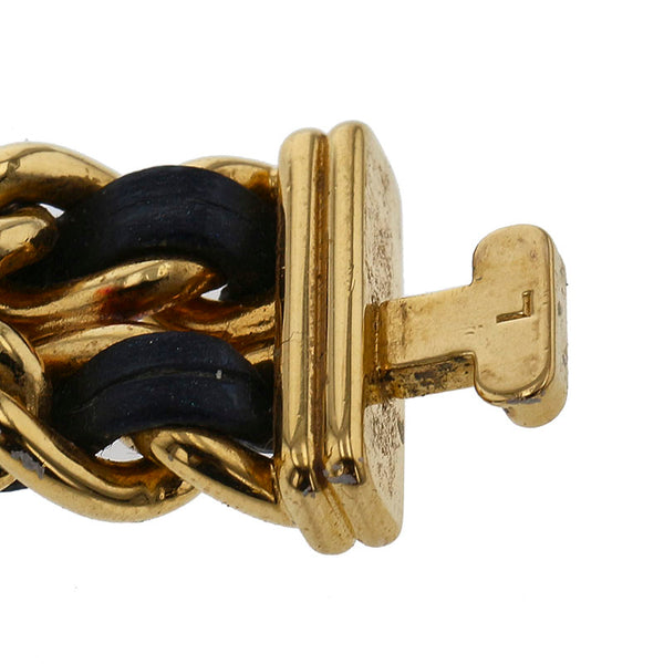 シャネル プルミエール L 腕時計 H0001  クオーツ ブラック文字盤 メッキ レディース CHANEL 【中古】