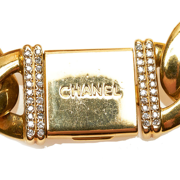 シャネル プルミエール L ダイヤ 腕時計 H0113 クオーツ ブラック文字盤 K18YG イエローゴールド レディース CHANEL 【中古】