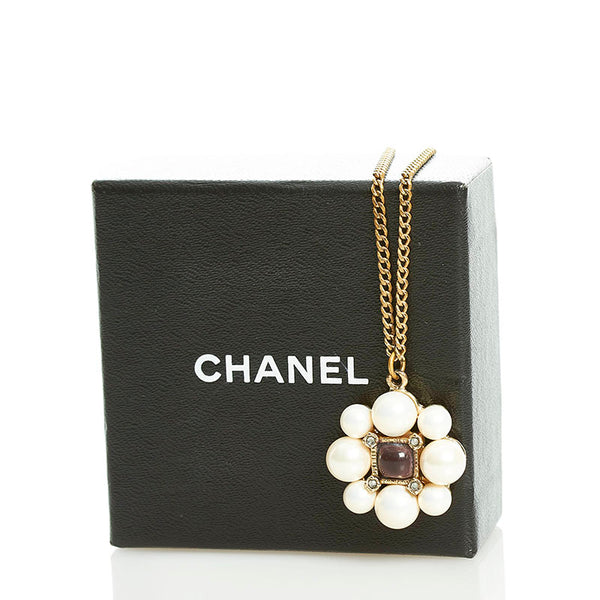 シャネル ネックレス ゴールド メッキ フェイクパール レディース CHANEL 【中古】
