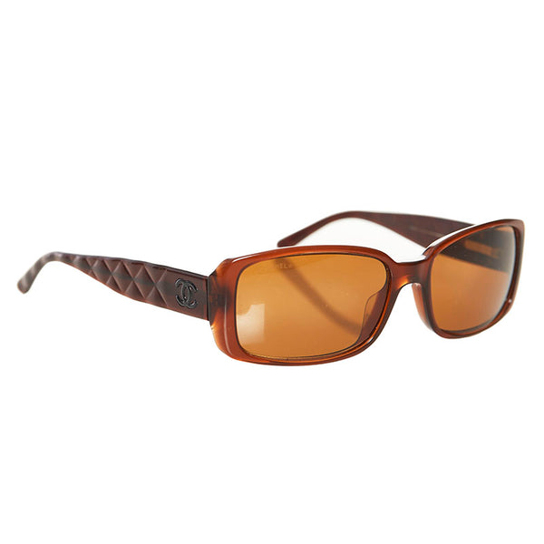 シャネル マトラッセ カメリア ココマーク サングラス ブラウン プラスチック レディース CHANEL 【中古】