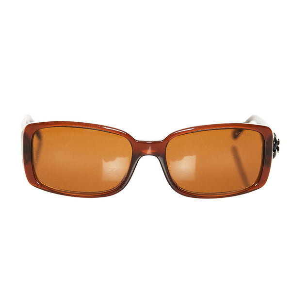 シャネル マトラッセ カメリア ココマーク サングラス ブラウン プラスチック レディース CHANEL 【中古】