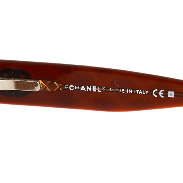 シャネル マトラッセ カメリア ココマーク サングラス ブラウン プラスチック レディース CHANEL 【中古】