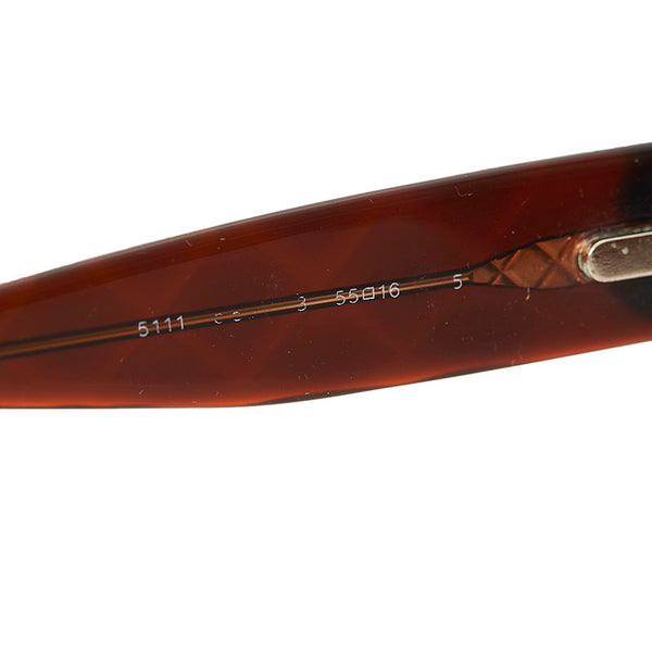 シャネル マトラッセ カメリア ココマーク サングラス ブラウン プラスチック レディース CHANEL 【中古】