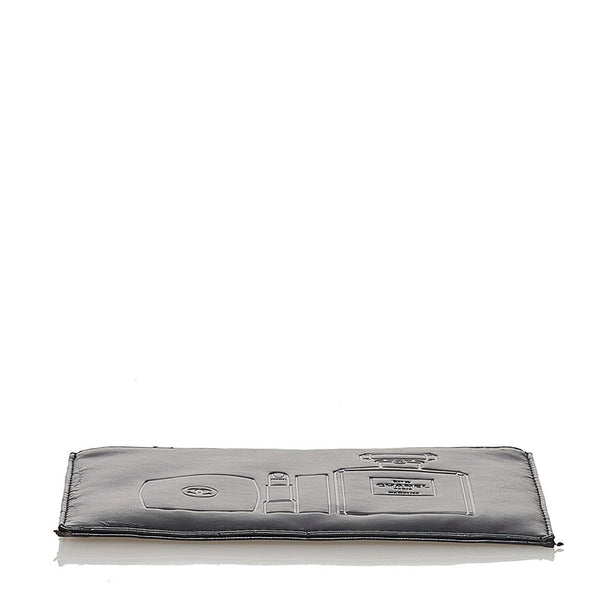 シャネル ノベルティー ポーチ ブラック レザー レディース CHANEL 【中古】
