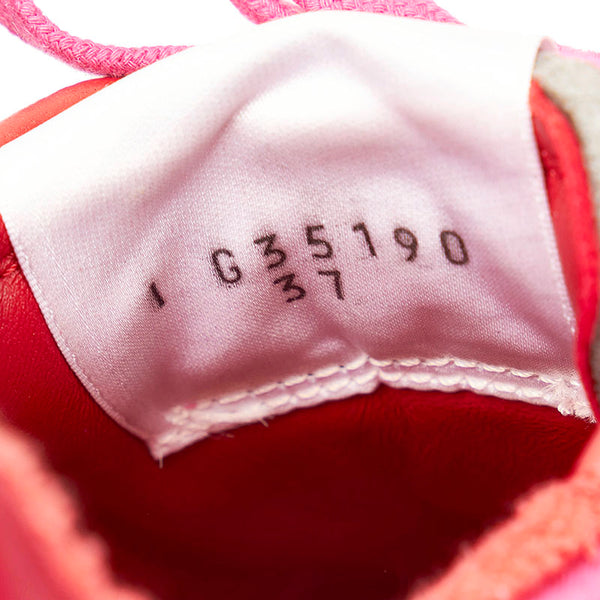 シャネル ビコローレ スニーカー G35190 ピンク スウェード レザー ナイロン レディース CHANEL 【中古】