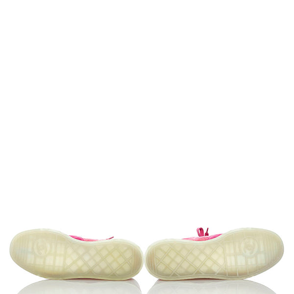 シャネル ビコローレ スニーカー G35190 ピンク スウェード レザー ナイロン レディース CHANEL 【中古】