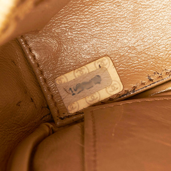 シャネル マトラッセ  ココマーク チェーン ダブル ショルダーバッグ ベージュ ゴールド ラムスキン レディース CHANEL 【中古】