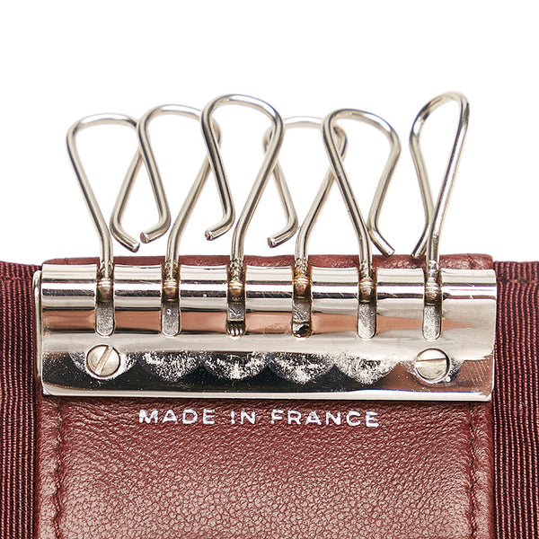 シャネル マトラッセ  6連 キーケース ブラック ラムスキン レディース CHANEL 【中古】