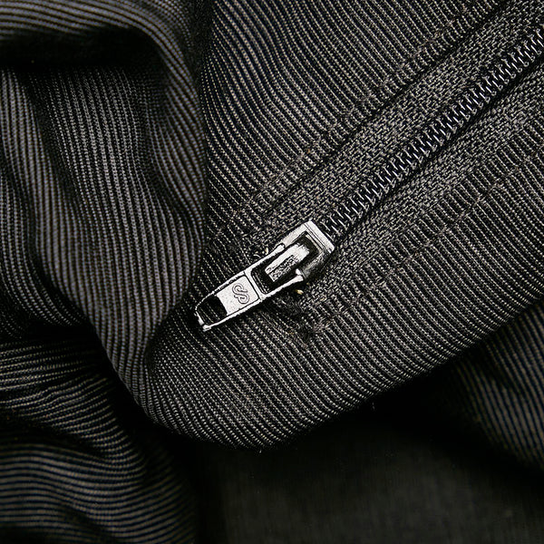 シャネル ハンドバッグ ブラック キャンバス レディース CHANEL 【中古】