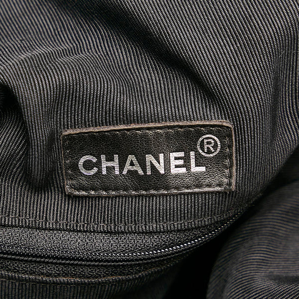 シャネル ハンドバッグ ブラック キャンバス レディース CHANEL 【中古】