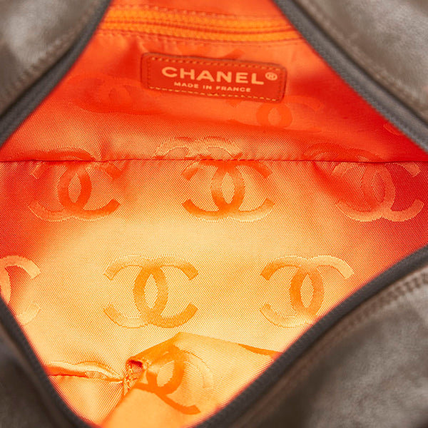 シャネル マトラッセ カンボン ミニハンドバッグ ミニボストン ブラウン レザー レディース CHANEL 【中古】