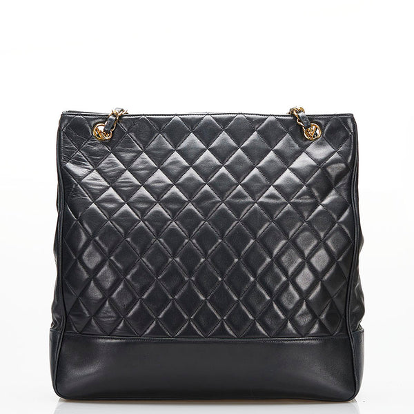 シャネル マトラッセ  ココボール チェーン トートバッグ ハンドバッグ ブラック ゴールド ラムスキン レディース CHANEL 【中古】