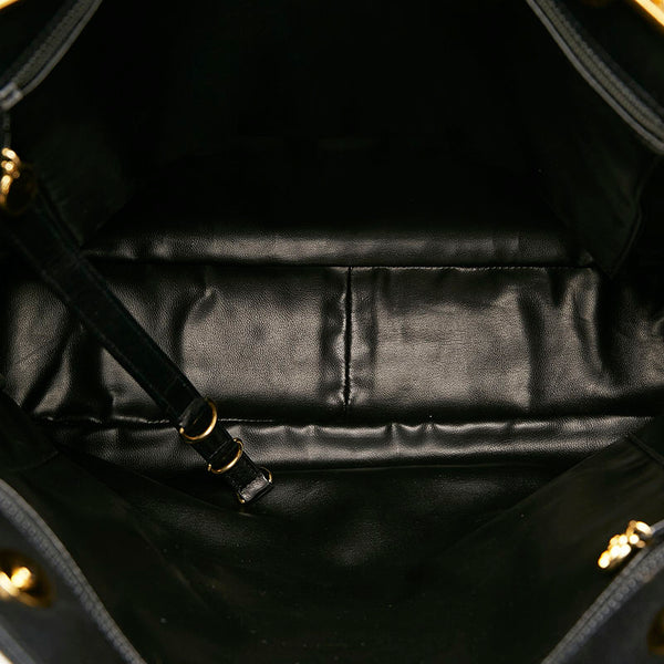 シャネル マトラッセ  ココボール チェーン トートバッグ ハンドバッグ ブラック ゴールド ラムスキン レディース CHANEL 【中古】