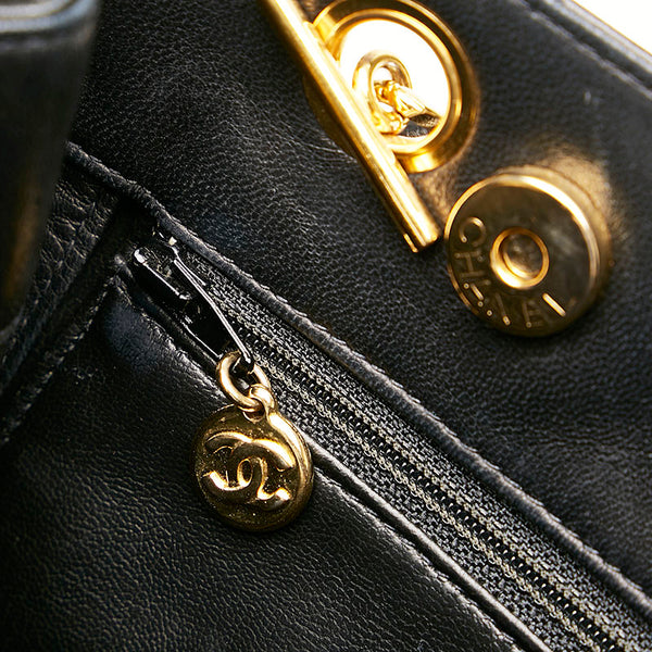 シャネル マトラッセ  ココボール チェーン トートバッグ ハンドバッグ ブラック ゴールド ラムスキン レディース CHANEL 【中古】