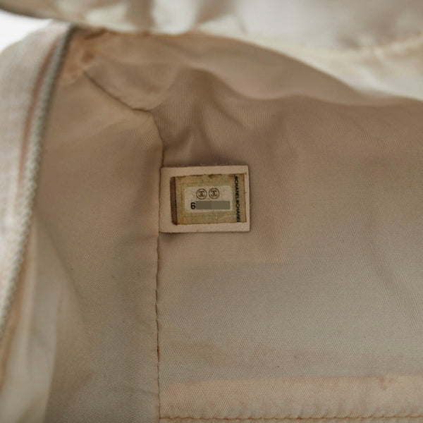 シャネル ニュートラベルライン ハンドバッグ バニティバッグ ベージュ キャンバス レザー レディース CHANEL 【中古】