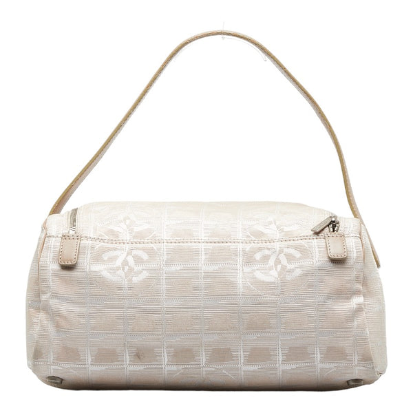 シャネル ニュートラベルライン ハンドバッグ バニティバッグ ベージュ キャンバス レザー レディース CHANEL 【中古】