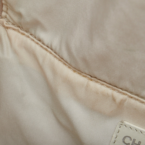 シャネル ニュートラベルライン ハンドバッグ バニティバッグ ベージュ キャンバス レザー レディース CHANEL 【中古】