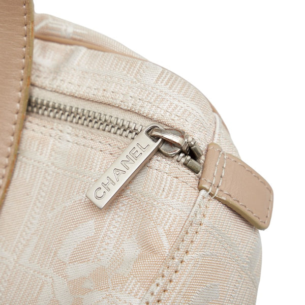 シャネル ニュートラベルライン ハンドバッグ バニティバッグ ベージュ キャンバス レザー レディース CHANEL 【中古】