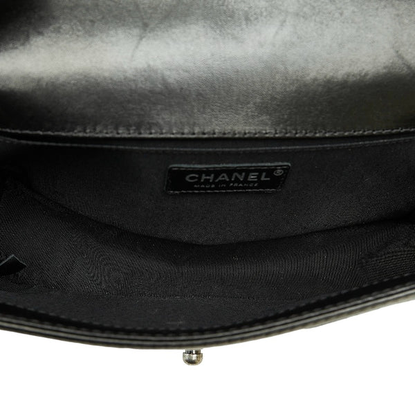 シャネル ボーイシャネル ココマーク バイカラー チェーン ショルダーバッグ ベージュ ブラック ラムスキン レディース CHANEL 【中古】