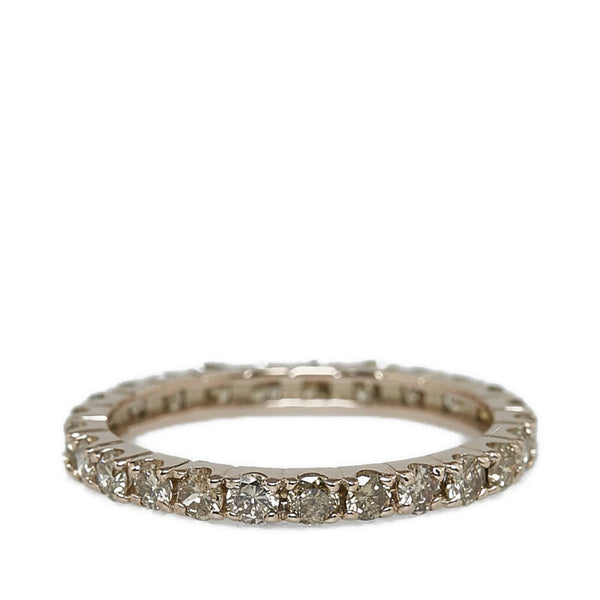 K10PG ピンクゴールド ダイヤ1.00ct フルエタニティー リング 指輪 レディース 9.5号 【中古】