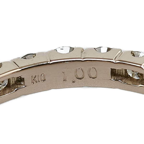 K10PG ピンクゴールド ダイヤ1.00ct フルエタニティー リング 指輪 レディース 9.5号 【中古】