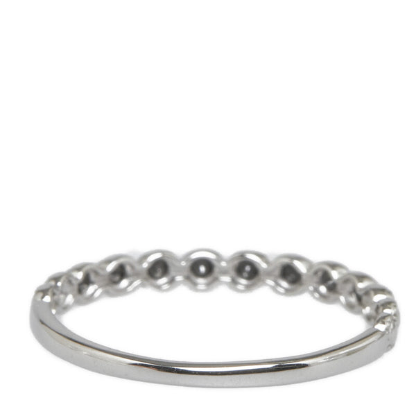 K10WG ホワイトゴールド ブラックダイヤ0.14ct リング 指輪 レディース 10.5号 【中古】