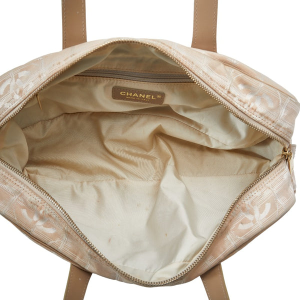 シャネル ニュートラベルライン ハンドバッグ ピンク ナイロン レザー レディース CHANEL 【中古】