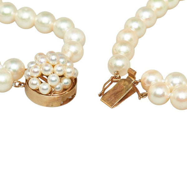 K14 ゴールド アコヤパール6.5~7mm 3連ネックレス ネックレス レディース 【中古】