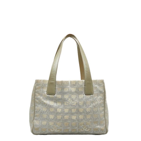 シャネル ニュートラベルラインPM ハンドバッグ ホワイト キャンバス レザー レディース CHANEL 【中古】