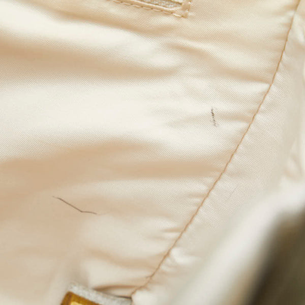 シャネル ニュートラベルラインPM ハンドバッグ ホワイト キャンバス レザー レディース CHANEL 【中古】