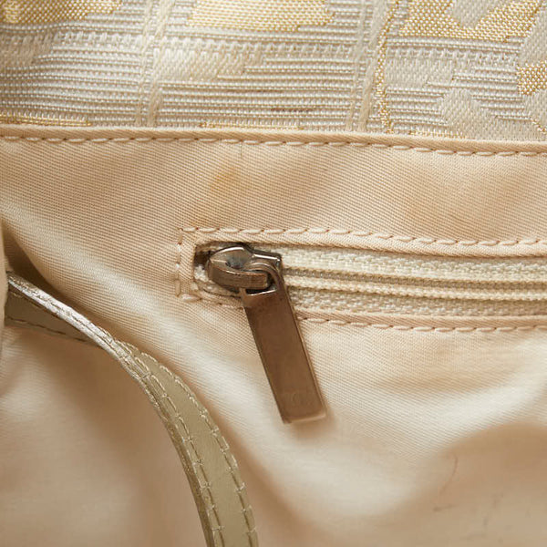 シャネル ニュートラベルラインPM ハンドバッグ ホワイト キャンバス レザー レディース CHANEL 【中古】