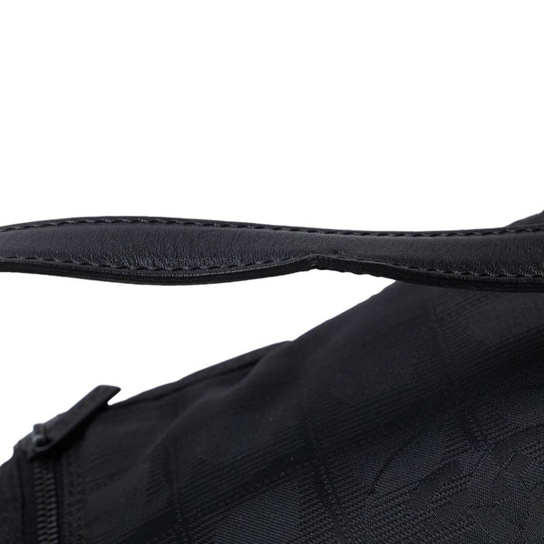 シャネル ニュートラベルライン バニティバッグ ハンドバッグ ブラック キャンバス レザー レディース CHANEL 【中古】