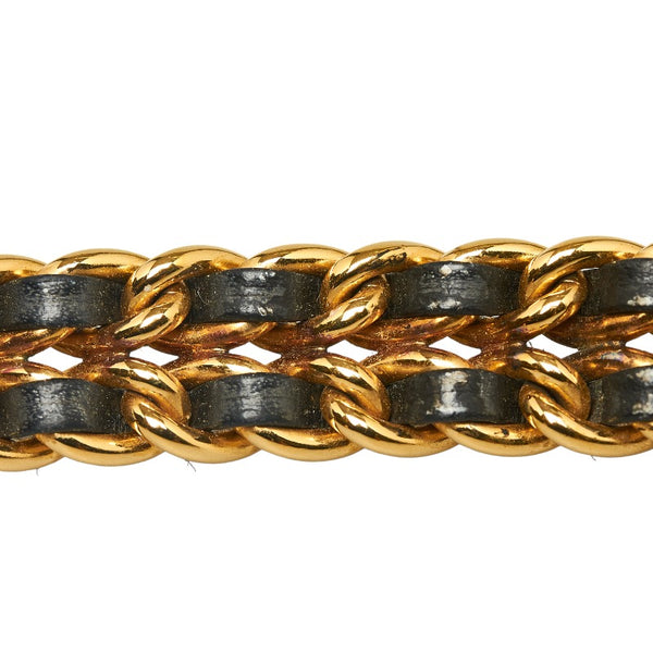 シャネル プルミエール M 腕時計 クオーツ ブラック文字盤 ステンレススチール レザー レディース CHANEL 【中古】