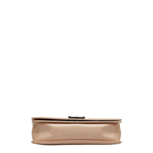 シャネル ボーイシャネル ココマーク 斜め掛け チェーン ショルダーバッグ ベージュ パテントレザー レディース CHANEL 【中古】