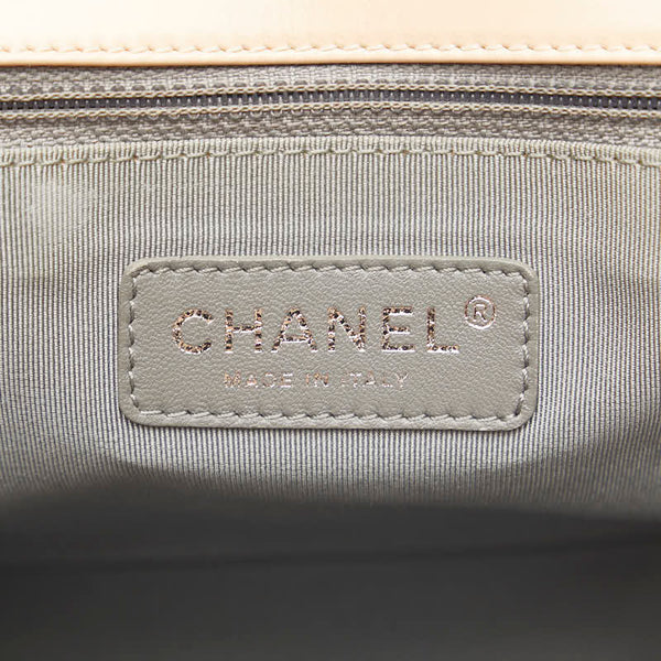 シャネル ボーイシャネル ココマーク 斜め掛け チェーン ショルダーバッグ ベージュ パテントレザー レディース CHANEL 【中古】