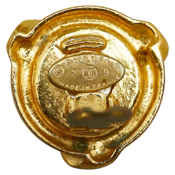 シャネル フェイクパール イヤリング ゴールド メッキ レディース CHANEL 【中古】