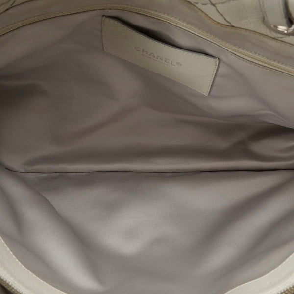 シャネル マトラッセ ココマーク ショルダーバッグ トートバッグ グレー レザー レディース CHANEL 【中古】