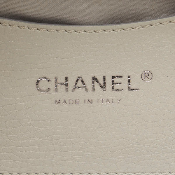 シャネル マトラッセ ココマーク ショルダーバッグ トートバッグ グレー レザー レディース CHANEL 【中古】