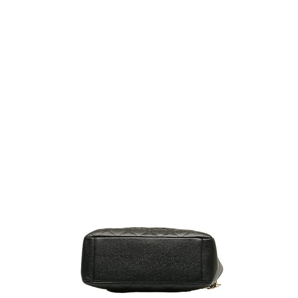 シャネル マトラッセ  PST トート ココマーク チェーン ショルダーバッグ ブラック ゴールド金具 キャビアスキン レディース CHANEL 【中古】