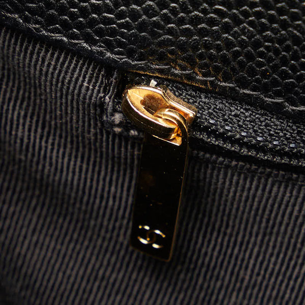 シャネル マトラッセ  PST トート ココマーク チェーン ショルダーバッグ ブラック ゴールド金具 キャビアスキン レディース CHANEL 【中古】