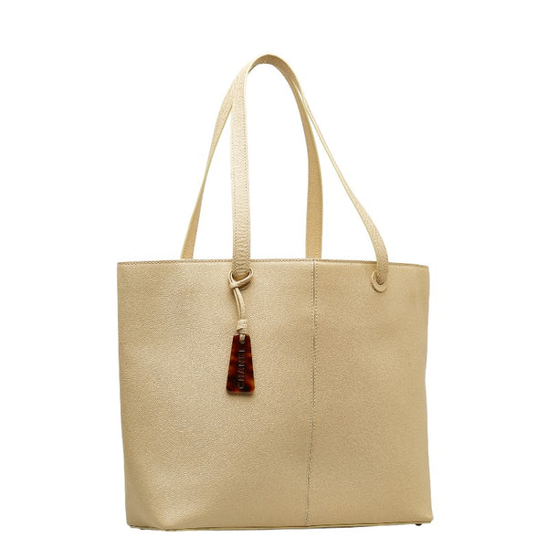 シャネル ハンドバッグ トートバッグ ベージュ キャビアスキン レディース CHANEL 【中古】