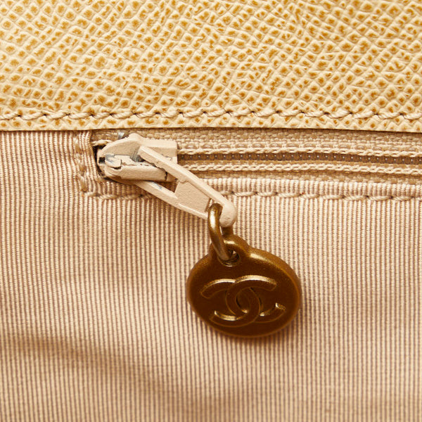 シャネル ハンドバッグ トートバッグ ベージュ キャビアスキン レディース CHANEL 【中古】