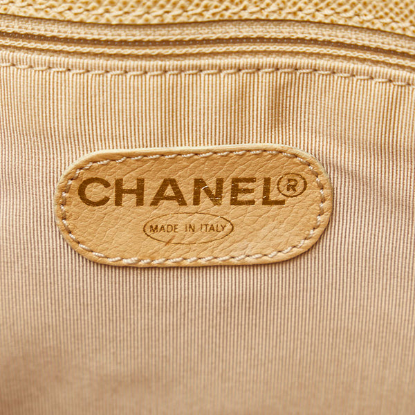 シャネル ハンドバッグ トートバッグ ベージュ キャビアスキン レディース CHANEL 【中古】