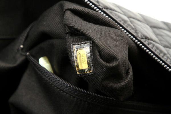 シャネル ブラック ラムスキン チェーン ショルダーバッグ レディース CHANEL 中古